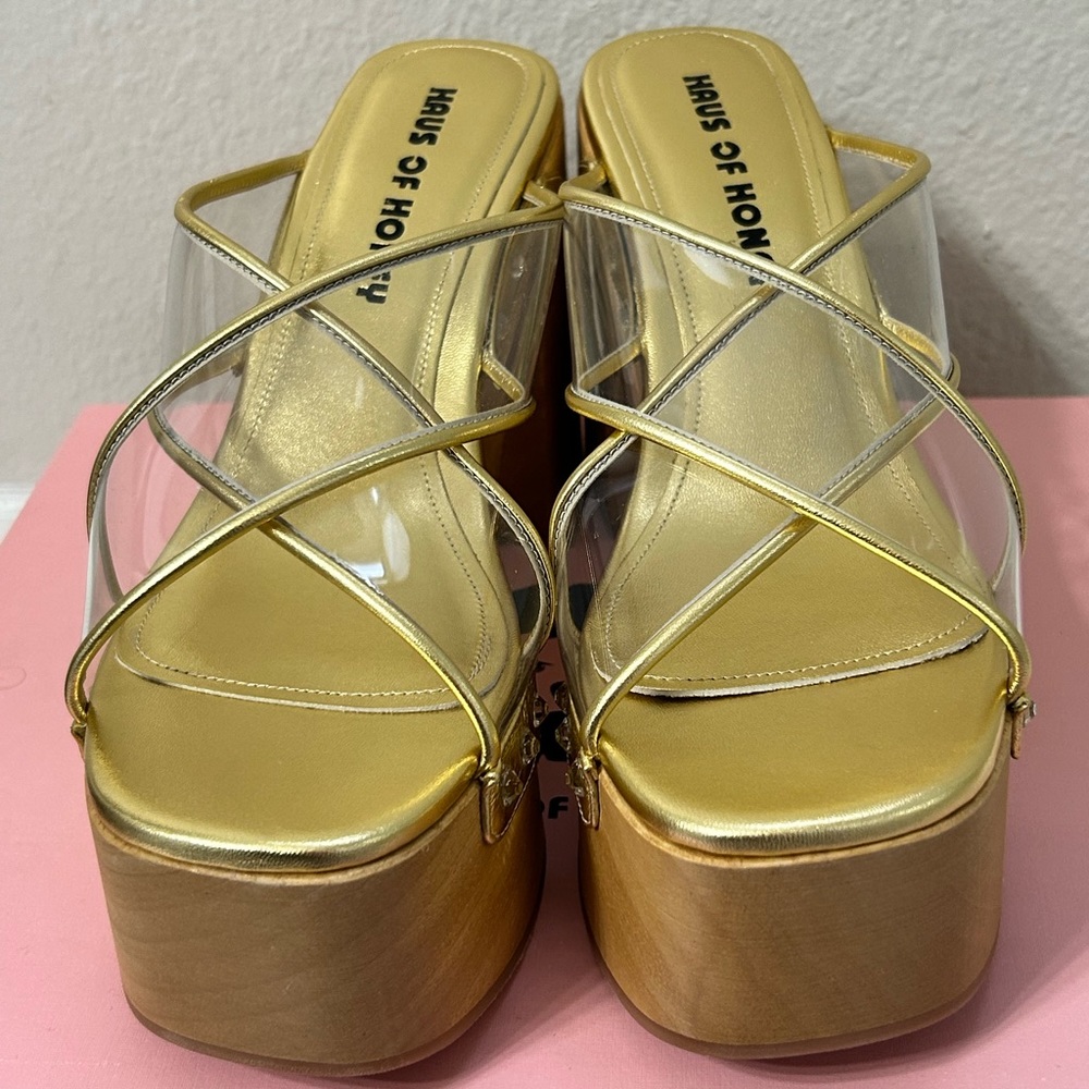 NWB HAUS OF HONEY SLIDES-SANDALS/40IT-8.5/9US/ ITALY